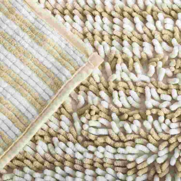 Alfombra Antideslizante Beige/Blanca