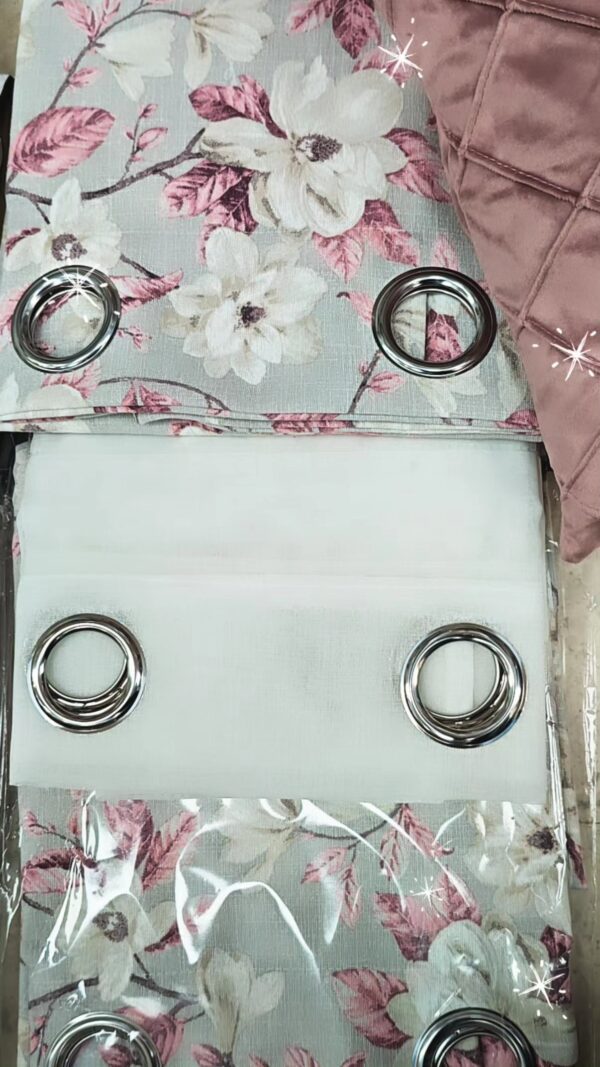 CORTINA FLOR GRIS