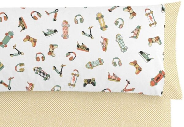Juego Sábanas BURRITO BLANCO KIDS "Patines" Cama 105 - Imagen 3