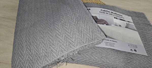 Colcha Multiusos mod Turín gris plomo - Imagen 2