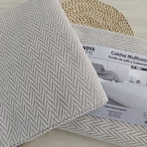 Colcha Multiusos mod ATENAS BEIGE/BLANCO
