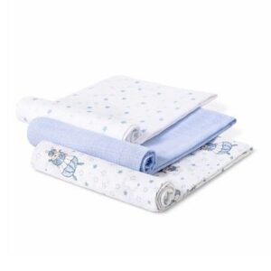 Pack 3 Gasas Interbaby Celeste