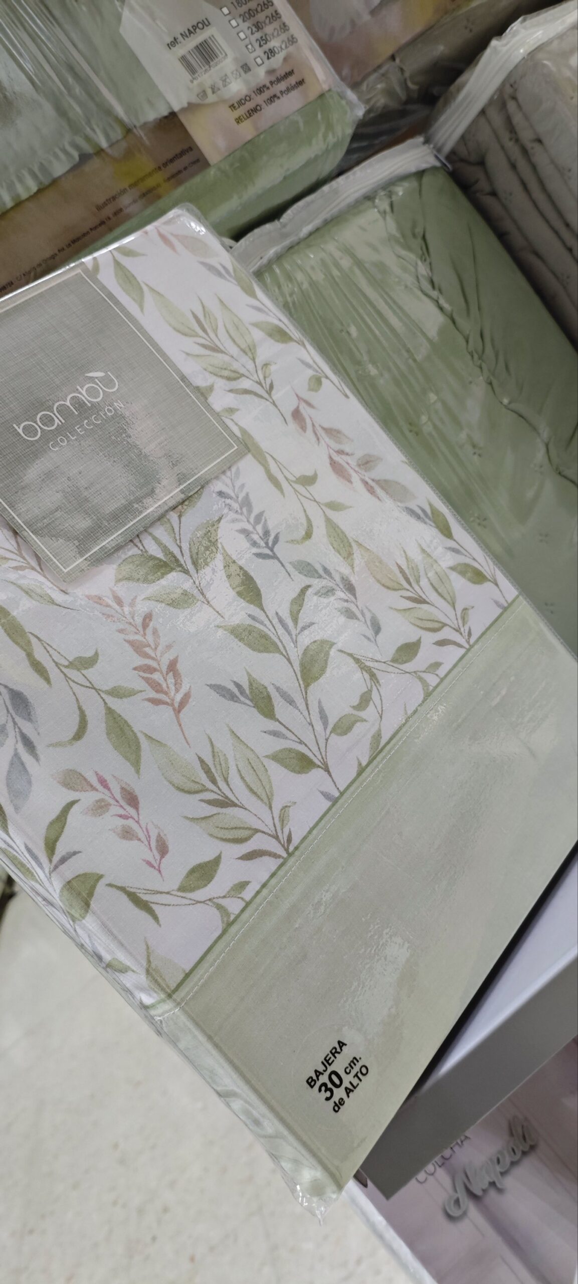 Colcha Bouti NAPOLI Verde - Imagen 2