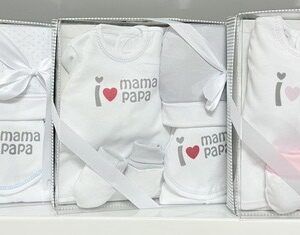 Set nacimiento 5 piezas  love mamá&papá