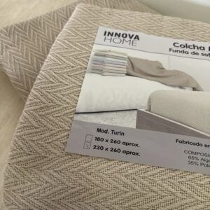 Multiuso - jarapa - colcha flecos mod: turin camel