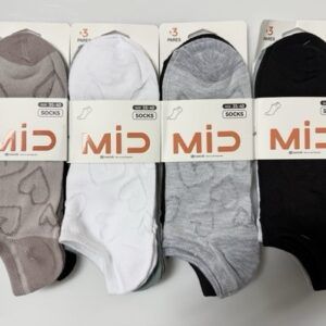Calcetines tobilleros invisibles (35-40) corazones pack 3 pares