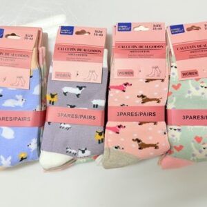 Pack 3 calcetín color surtido animales (35 al 40)