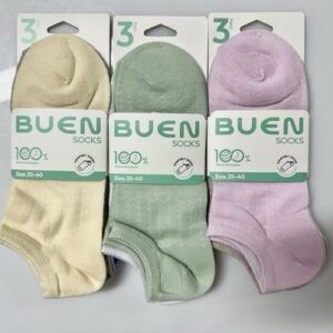 Calcetines tobilleros invisible tonos pastel (35 al 40) PACK 3