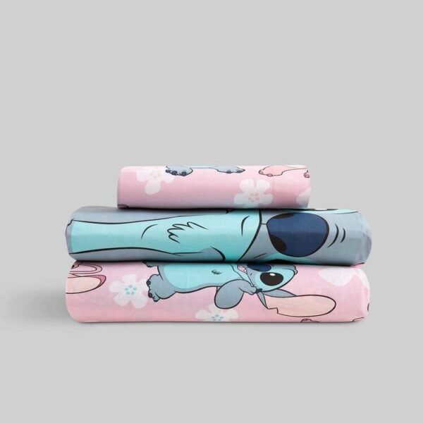 Sábanas infantil Disney STICH ROSA