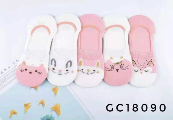 Pack 3 pares PINKIS INVISIBLES Gatita Rosa