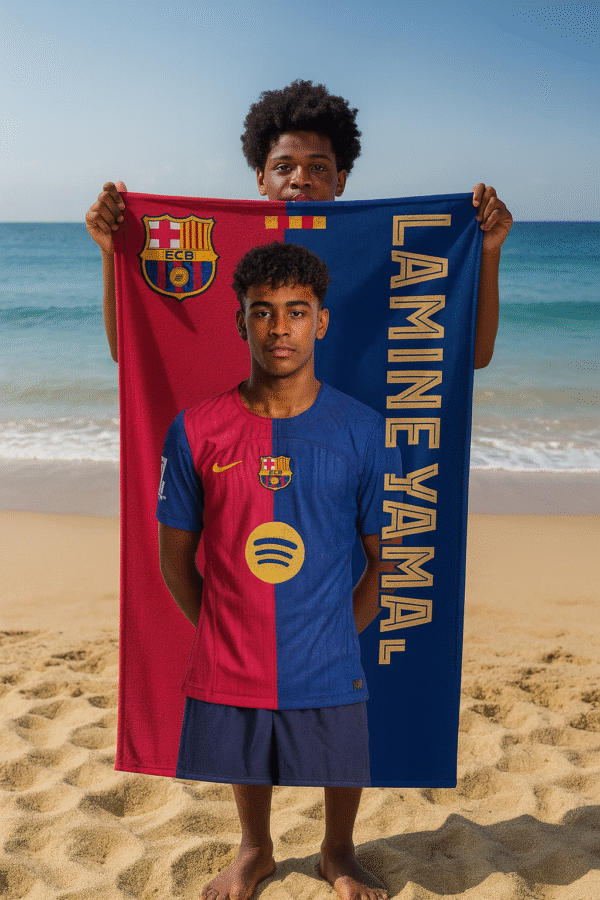 TOALLA PLAYA LAMINE YAMAL OFICIAL