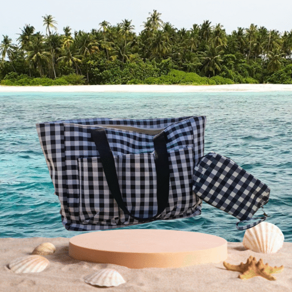 Bolso Vichy con Bolsillos delanteros - Imagen 2