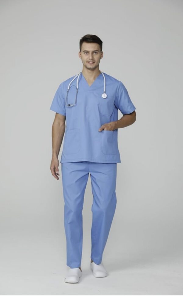 Conjunto Laboral Celeste Unisex