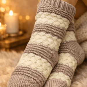 Calcetines Antideslizante Rayas Maquillaje