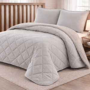 Colcha Edredón con Borreguito modelo TRAFALGAR Gris