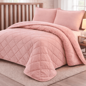 Colcha Edredón con Borreguito modelo TRAFALGAR Rosa