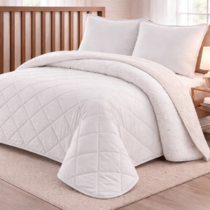 Colcha Edredón con Borreguito modelo TRAFALGAR Blanco