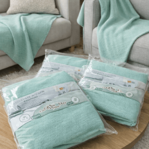 Colcha Multiuos modelo ESPERANZA verde agua