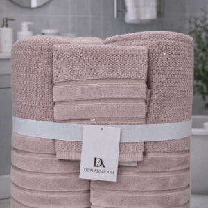 Juego Toallas 3 piezas DON ALGODÓN Rosa