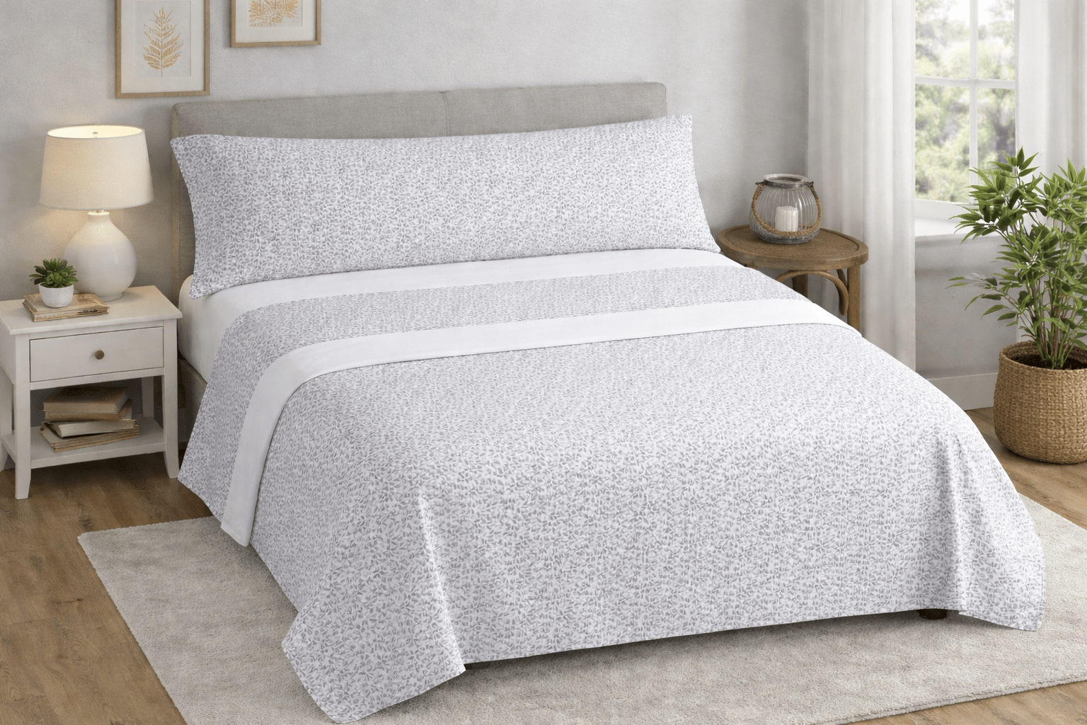 Juego Sábanas CORALINA Nia gris