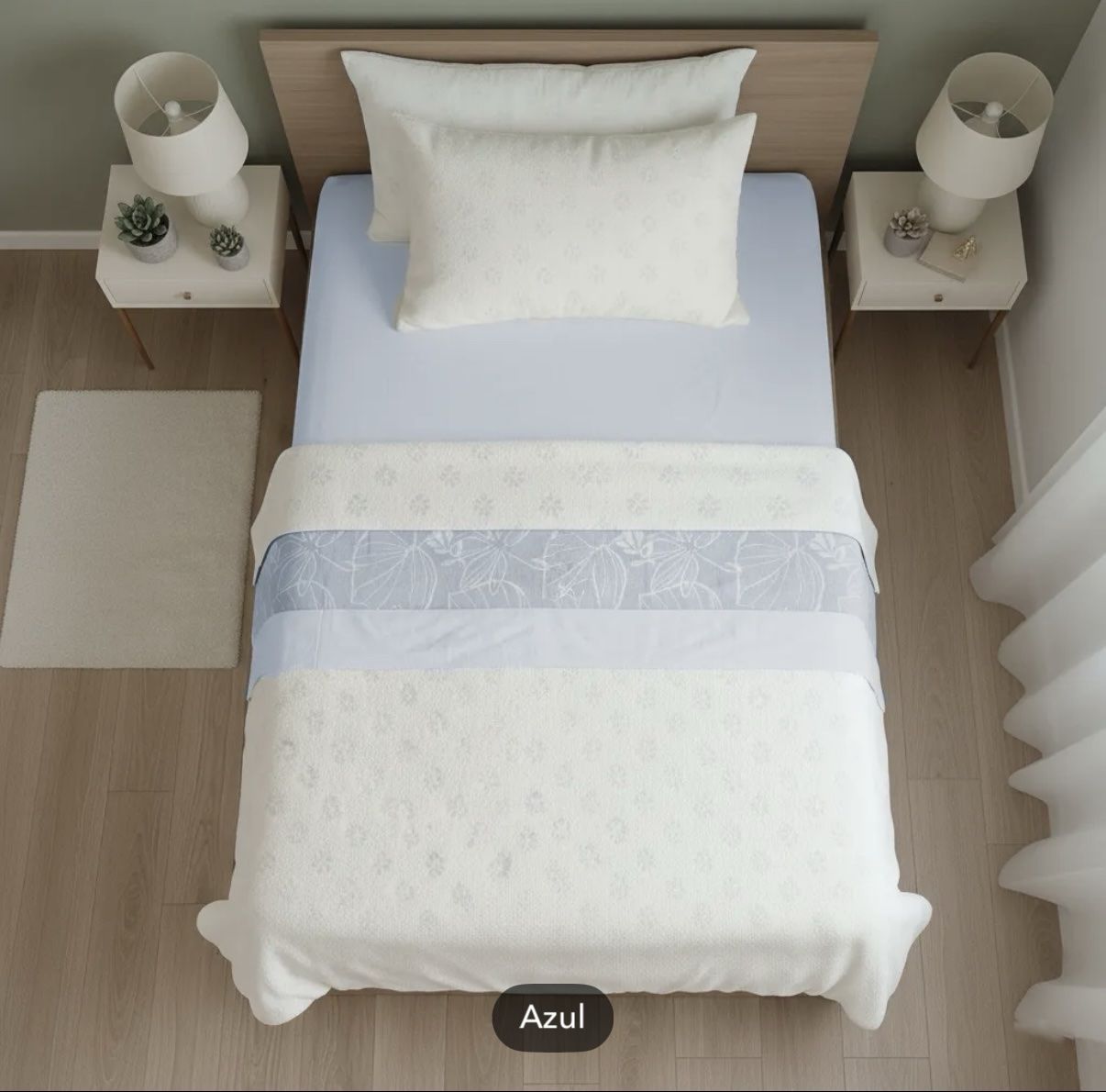 Juego Sábanas CORALINA Ivy celeste