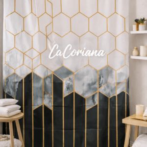 Cortina Baño Efecto Mármol