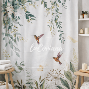 Cortina Baño Hojas Primavera 🌼🌿