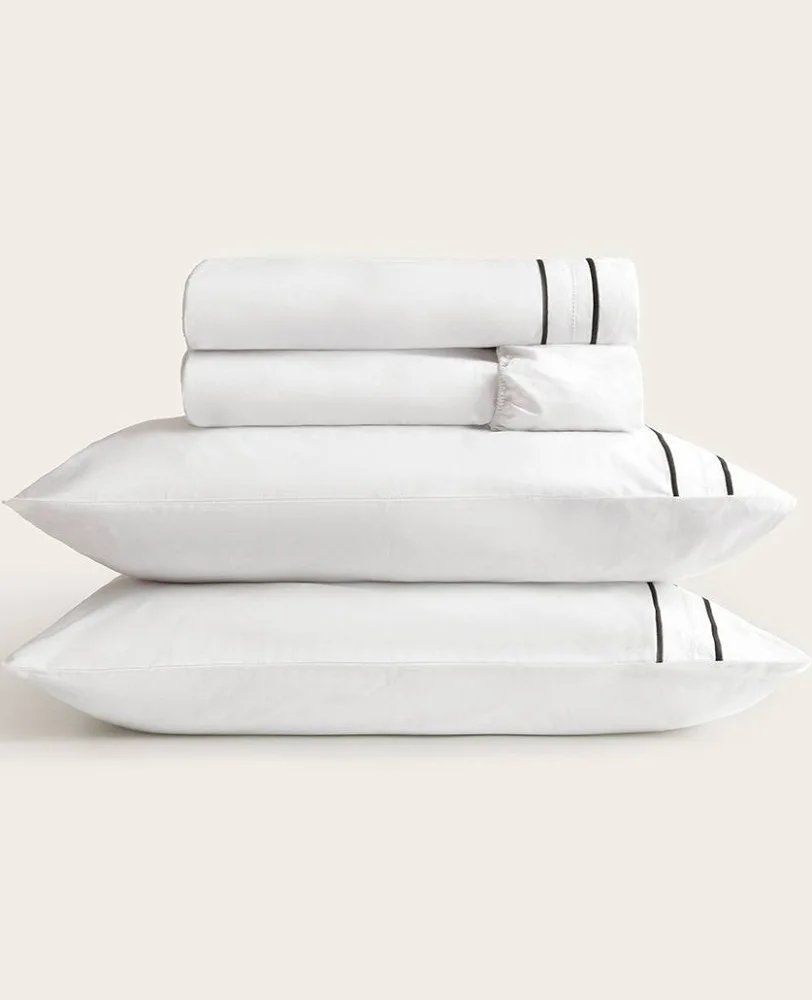 Juego de Sábanas 150cm DON ALGODÓN mod DEVA Blanco - Imagen 2