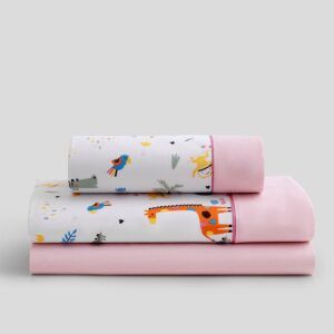 Juego Sábanas KARAMELO Jungla Rosa 90cm