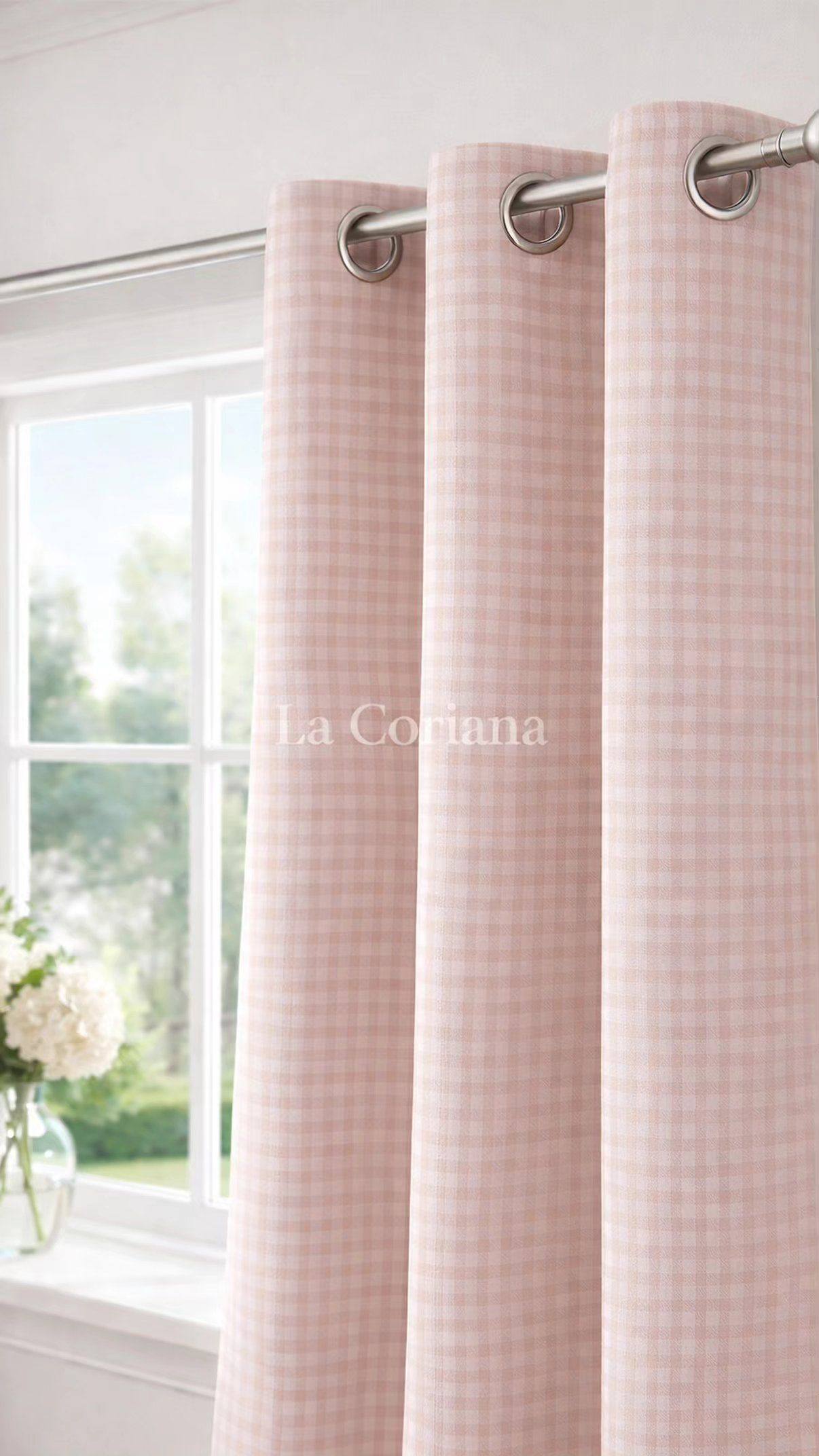 Cortina Vichy Rosa 🩷