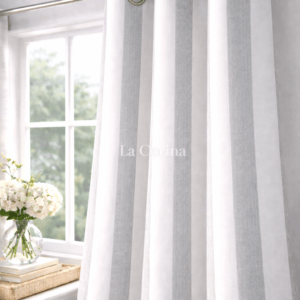 Cortina Rayas Gris/Blanca🩶