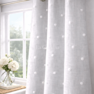 Visillo Pompón Gris 🩶