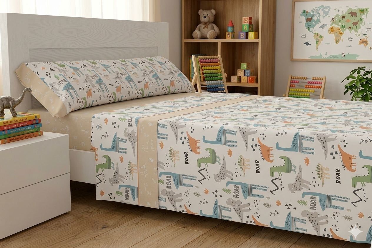 Juego de Sábanas Gamberritos mod.DINO BEIG