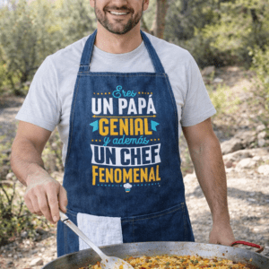 Delantal Vaquero Día del Padre " Chef fenomenal"