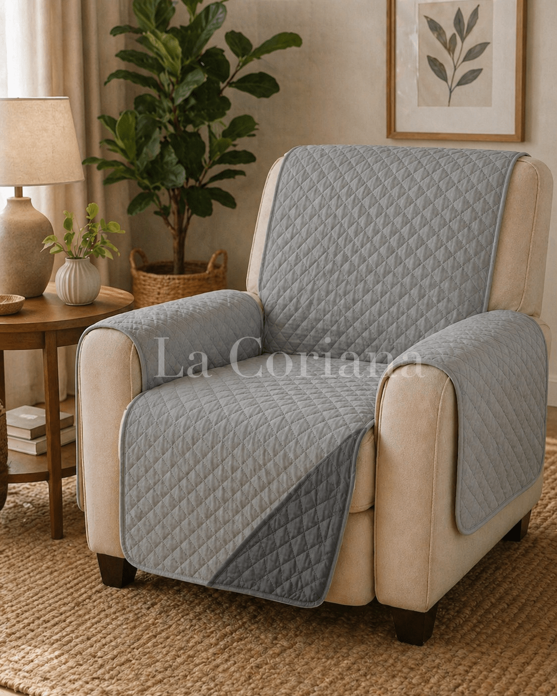 Funda Protectora SOFÁ 1 PLAZA reversible GRIS