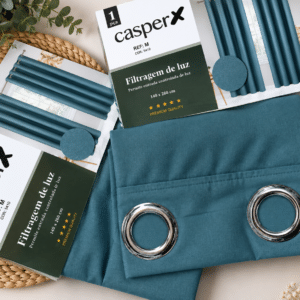 PACK 2 PATAS CORTINAS COLOR VERDE OCÉANO