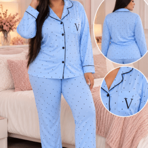 PIJAMA VICTORIA LUNAR CELESTE 🩵