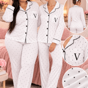 Pijama VICTORIA LUNAR BLANCO 🤍