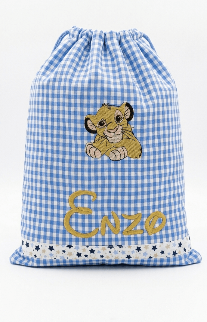 Talega Vichy Personalizada Rey León 🦁 - Imagen 2