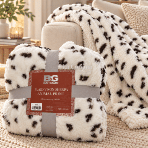 Mantita Sofá Leopardo crudo