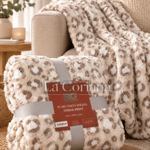 Mantita Sofá Leopardo Beige